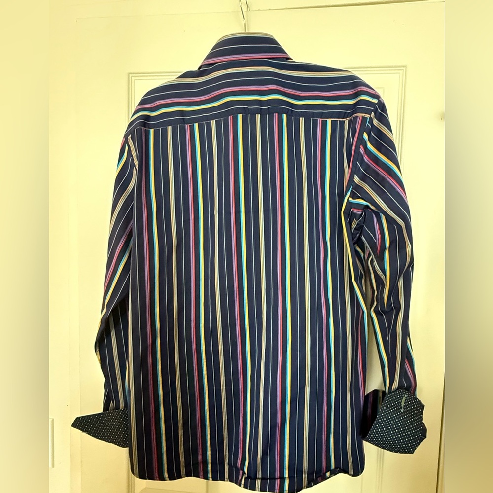 Bugatchi Multicolor Striped Button-Down Shirt - image 2